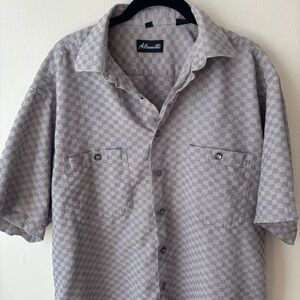 Men's Gray Checkered Shirt